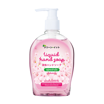 สบู่เหลวล้างมือ กลิ่นพิ้งค์ซากุระ 225ml ชมพู